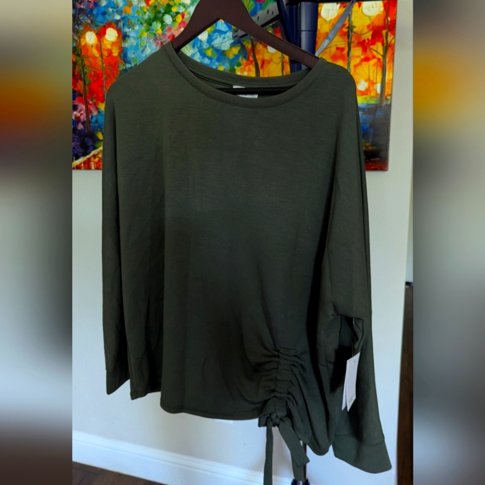 Westbound Green Relaxed Long Sleeve Hoodie